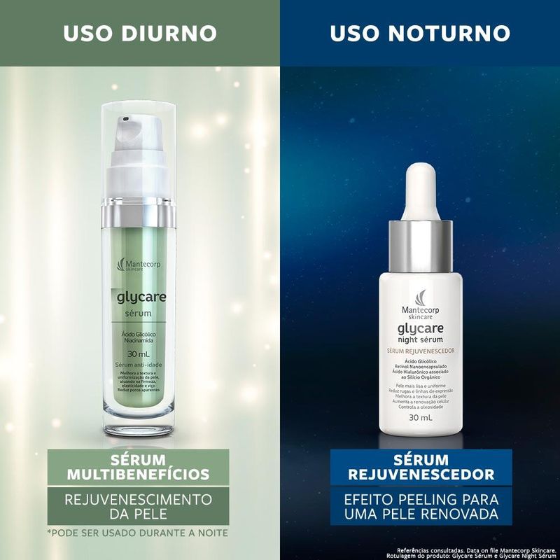 Sérum facial noturno mantecorp – glycare night sérum