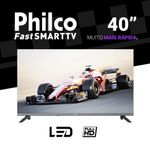 Smart tv 40" full hd philco p40cra roku tv hdr10 dolby audio