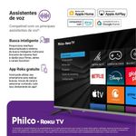 Smart tv 40" full hd philco p40cra roku tv hdr10 dolby audio