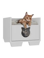 Cama Pet Para Gato Com 1 Gaveta Multimóveis Mp4127 Branca Branco