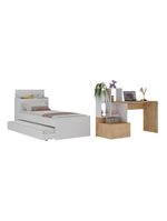 Conjunto Quarto Multimóveis Mp4122 Branco/rustic