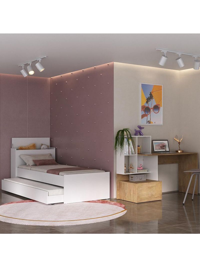 Conjunto Quarto Multimóveis Mp4122 Branco/rustic