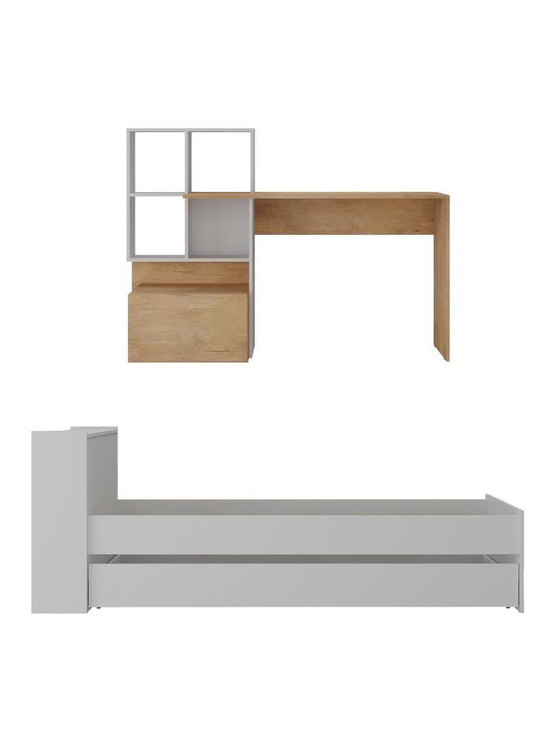 Conjunto Quarto Multimóveis Mp4122 Branco/rustic