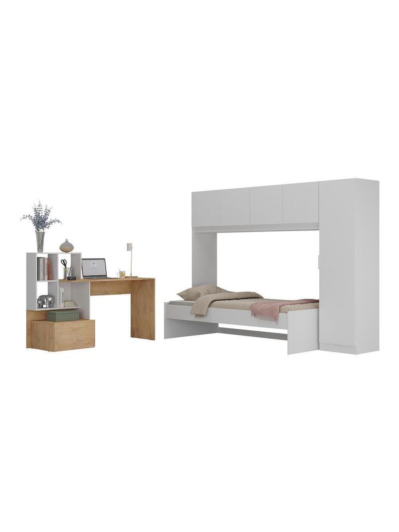 Conjunto Quarto Multimóveis Mp4123 Branco/rustic