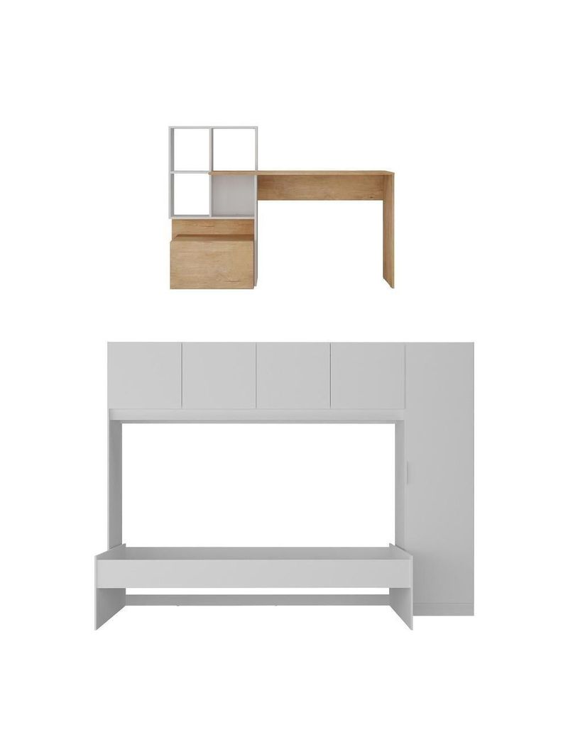 Conjunto Quarto Multimóveis Mp4123 Branco/rustic