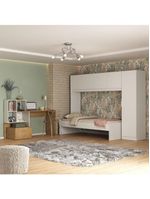 Conjunto Quarto Multimóveis Mp4123 Branco/rustic
