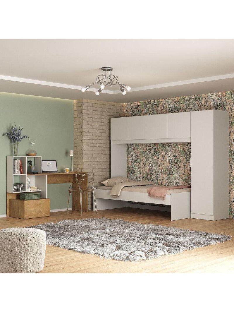 Conjunto Quarto Multimóveis Mp4123 Branco/rustic