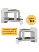 Conjunto Quarto Beliche Com Colchão/escrivaninha Multimóveis Mp4227 Branco/rustic Branco/rustic