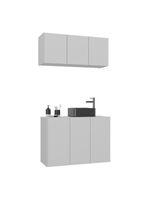 Conjunto Gabinete De Banheiro Multimóveis Mp5048 Branco