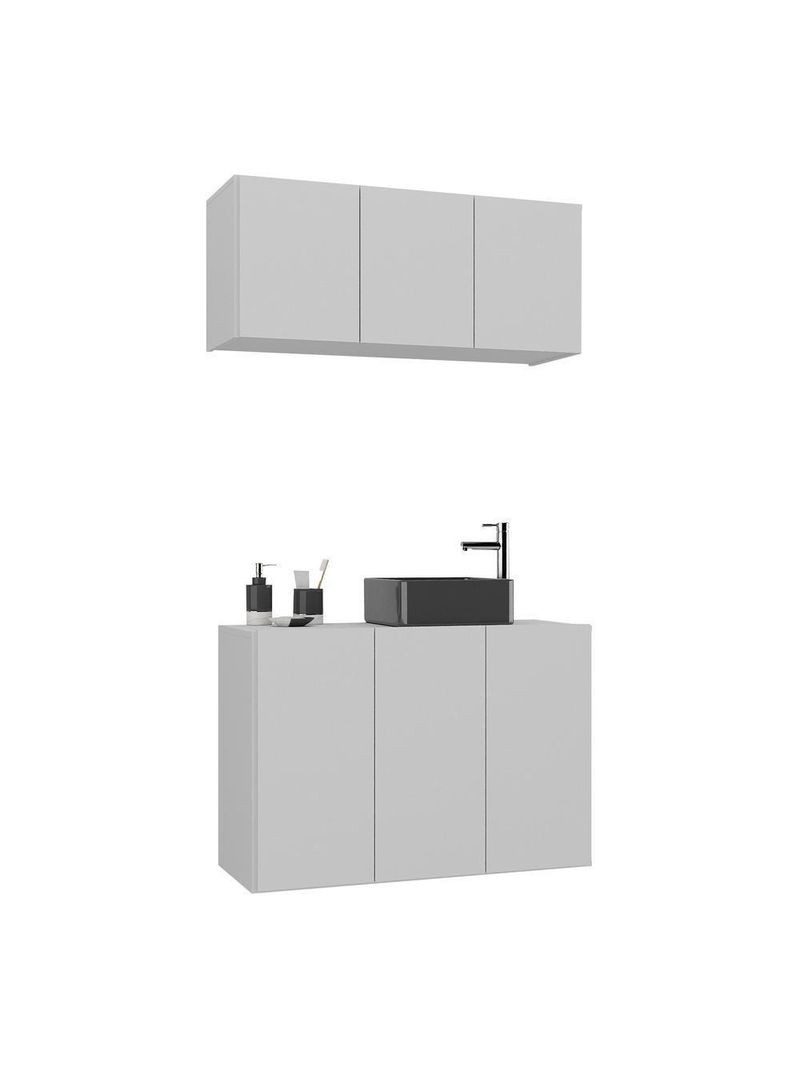 Conjunto Gabinete De Banheiro Multimóveis Mp5048 Branco
