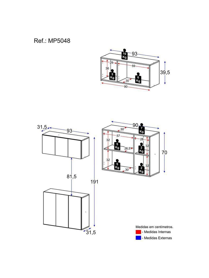 Conjunto Gabinete De Banheiro Multimóveis Mp5048 Branco