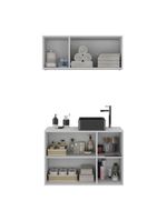 Conjunto Gabinete De Banheiro Multimóveis Mp5048 Branco