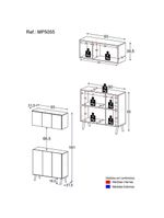 Conjunto Gabinete De Banheiro E Armário Aéreo Retrô Mp5055 Branco Branco