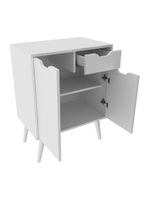 Gabinete Banheiro 60cm 2 Portas E 1 Gaveta Retrô Multimóveis Cr10118 Branco Branco