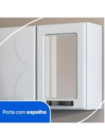 Armário Banheiro Aéreo De Aço Com Espelho Multimóveis