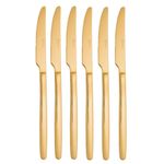 6 facas para churrasco viena dourado aço inox wolff