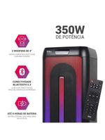 Caixa De Som Amplificada Philco 350W PCX4501 Flash Lights Bivolt