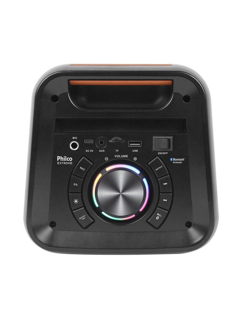 Caixa De Som Amplificada Philco 350W PCX4501 Flash Lights Bivolt