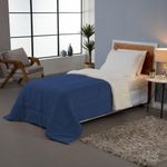 Coberdrom Dupla Face Solteiro Soft e Sherpa 100% Poliéster Azul Marinho Valle Enxovais