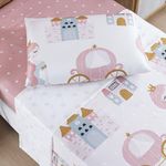 Jogo De Cama Lençol Bouti Infantil Kids Solteiro 03 Peças 100% Poliéster - Little Princess