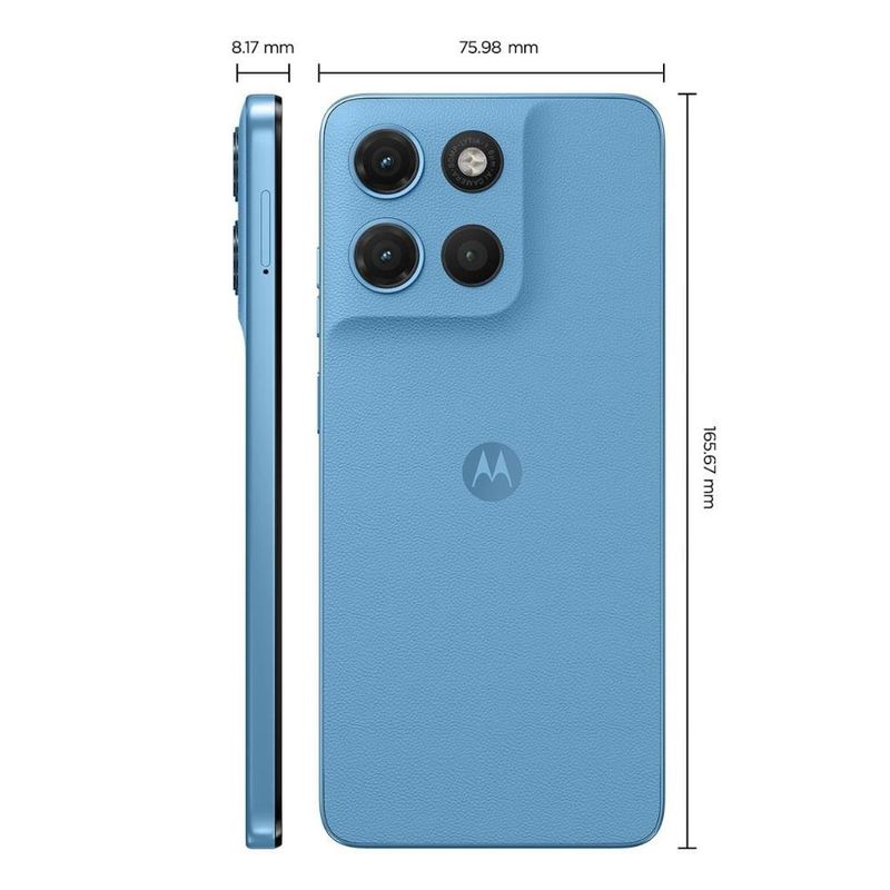 Smartphone motorola moto g17 tela 6,7” 128gb 4g câmera 50mp alaskan blue