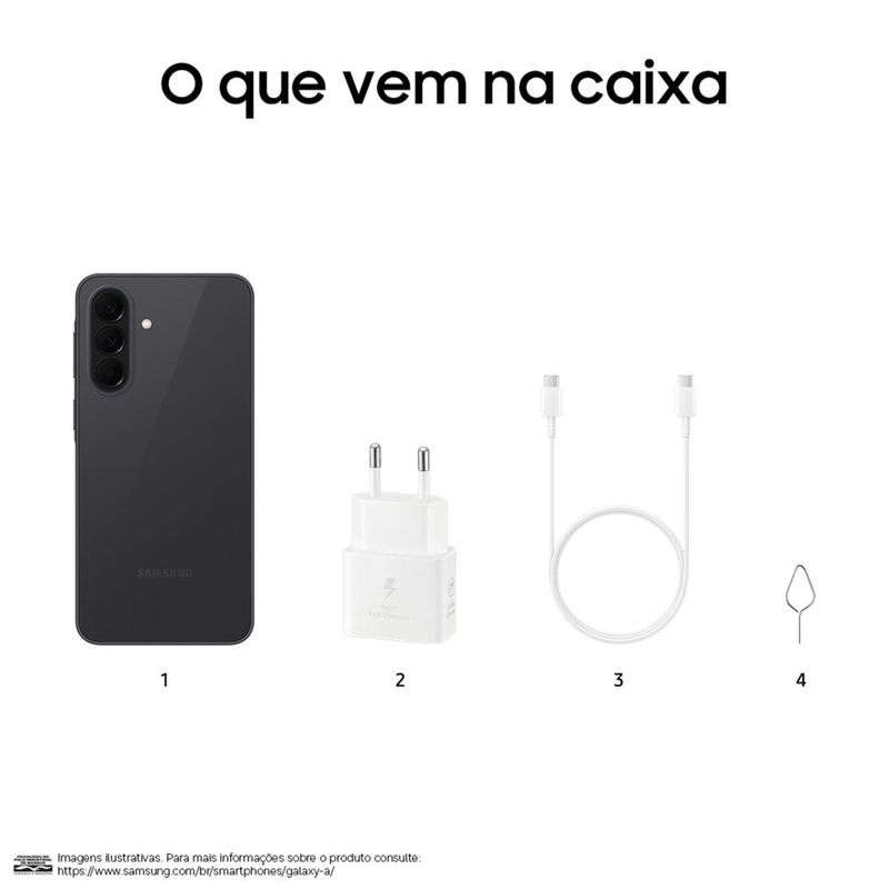 Smartphone samsung galaxy a37 5g tela 67" 128gb câmera 50mp preto
