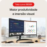 Monitor curvo 34” lg ultrawide wqhd 34wr50qk-b 100hz hdr10 preto