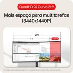 Monitor curvo 34” lg ultrawide wqhd 34wr50qk-b 100hz hdr10 preto