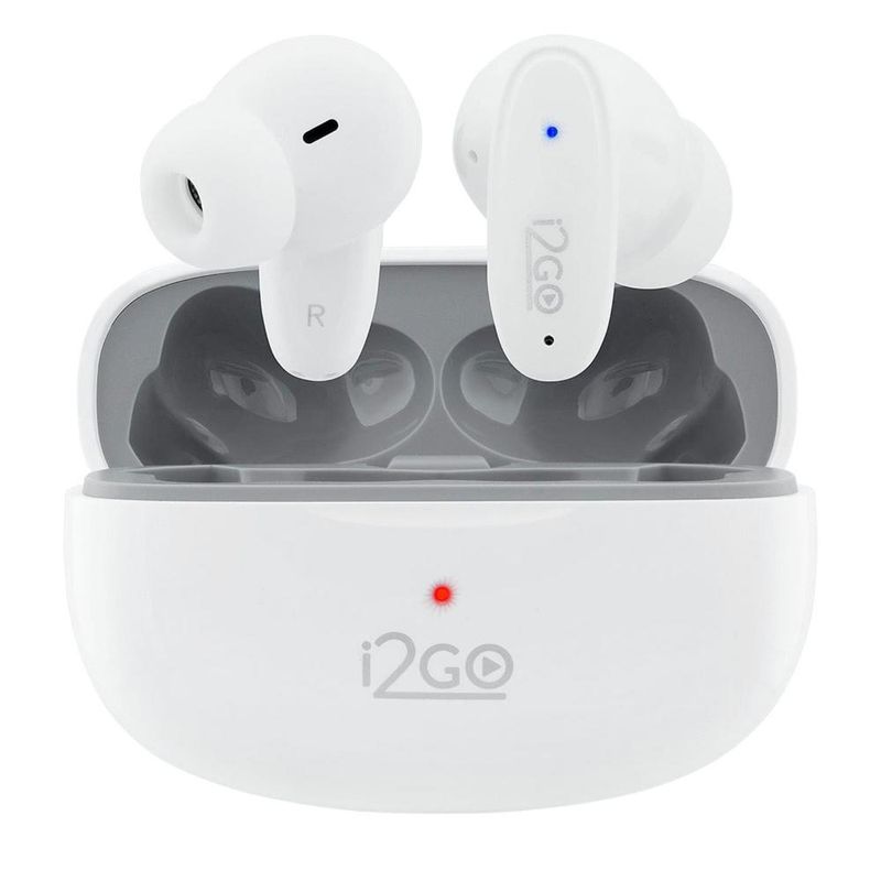 Fone de ouvido i2go air buds go bluetooth tws enc bateria de 48h branco