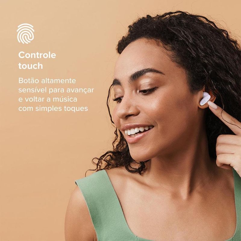 Fone de ouvido i2go air buds go bluetooth tws enc bateria de 48h branco