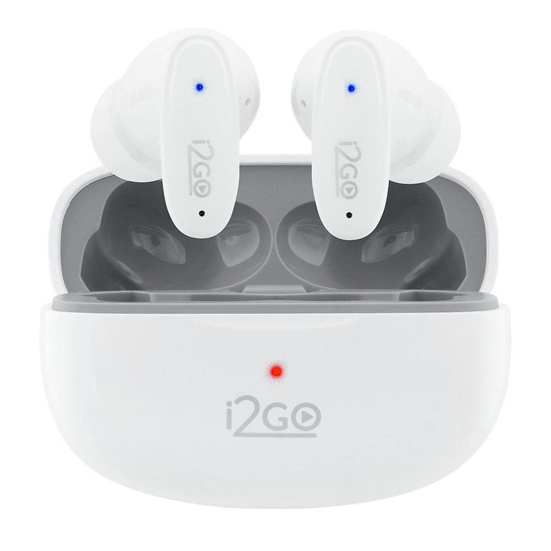 Fone de ouvido i2go air buds go bluetooth tws enc bateria de 48h branco