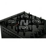 Fogão de Embutir 4 Bocas Gás GLP Atlas UTop-2095 Mesa de Vidro Temperado Preto Bivolt