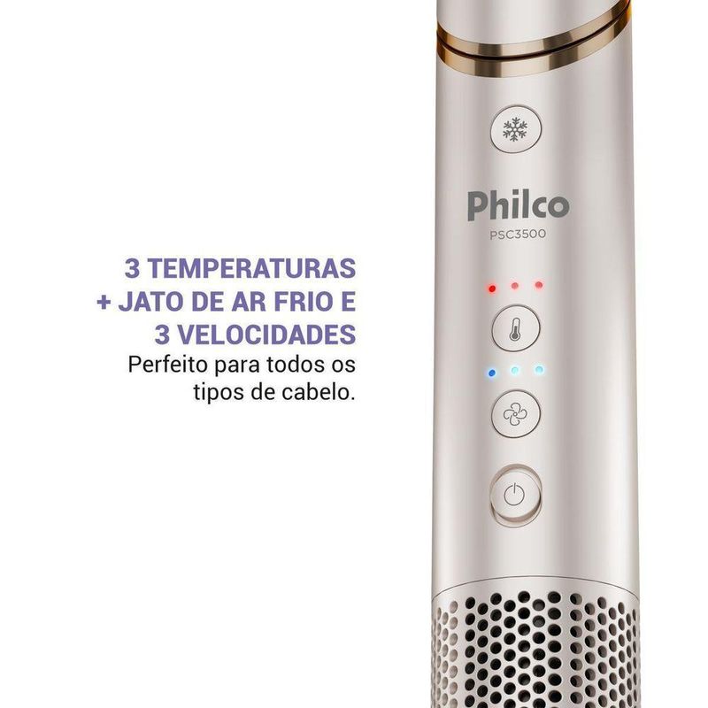 Secador De Cabelos Philco 4 Em 1 Dobrável PSC3500 110V