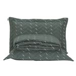 Cobre Leito Bordado 400 Fios Heitor Casal King 100% Poliéster - Verde Militar