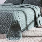 Cobre Leito Bordado 400 Fios Heitor Casal King 100% Poliéster - Verde Militar