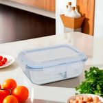 Vasilha De Vidro Hermética Com Tampa 1520ml Mantimentos Para Microondas Geladeira Comida Pote