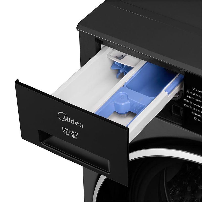Lava e Seca Midea MF210D130WB-GK-02 13kg 8kg Storm Wash Titânio 220V