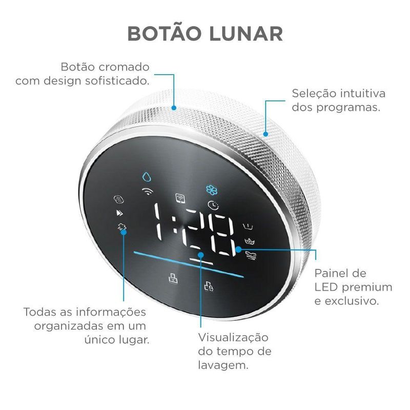 Lava e Seca Midea MF210D130WB-GK-02 13kg 8kg Storm Wash Titânio 220V