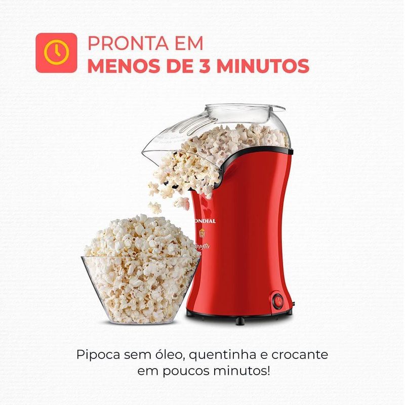 Pipoqueira mondial popflix pp-03 - vermelha