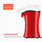 Pipoqueira mondial popflix pp-03 - vermelha
