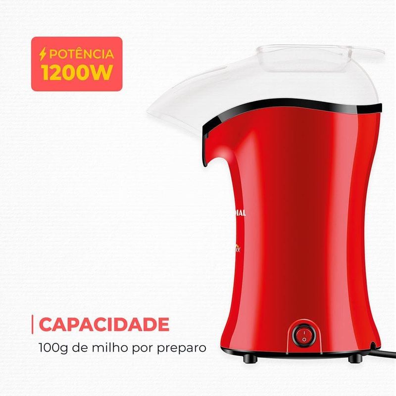 Pipoqueira mondial popflix pp-03 - vermelha