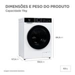 Lavadora De Roupas Lava E Seca Midea 11Kg 127V Ciclo Pets Branca (MFA01D110B/WK-01)