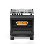 Fogão 5 Bocas Atlas Mônaco Top C/ Mesa Inox Gás Bivolt