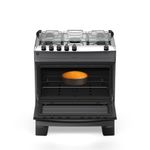 Fogão 5 Bocas Atlas Mônaco Top C/ Mesa Inox Gás Bivolt