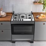 Fogão 5 Bocas Atlas Mônaco Top C/ Mesa Inox Gás Bivolt