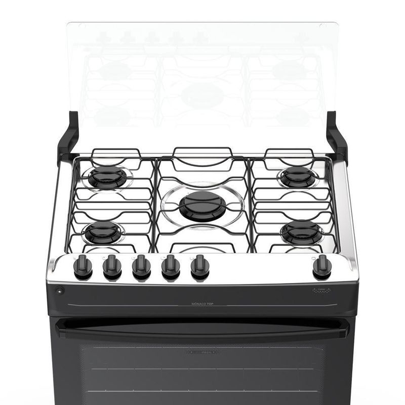 Fogão 5 Bocas Atlas Mônaco Top C/ Mesa Inox Gás Bivolt