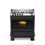 Fogão 5 Bocas Atlas Mônaco Top C/ Mesa Inox Gás Bivolt