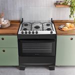 Fogão 5 Bocas Atlas Mônaco Top C/ Mesa Inox Gás Bivolt