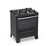 Fogão 5 Bocas Atlas Agile Up C/ Mesa Vidro A Gás Bivolt
