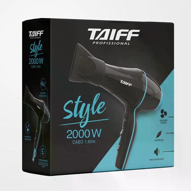 Secador de cabelo style black 2000w